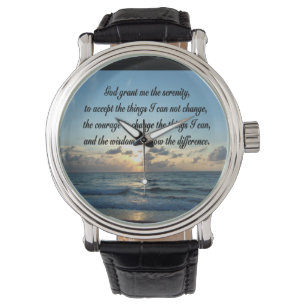 SCHÖNES SERENITY PRAYER OCEE FOTO ARMBANDUHR