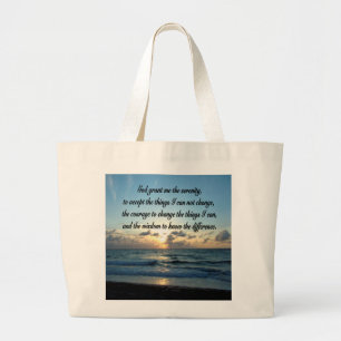 SCHÖNES SERENITY PRAYER OCEE FOTO JUMBO STOFFBEUTEL