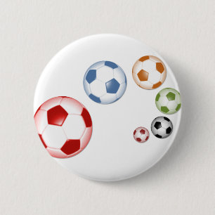 Schönes Set des Fußballs (Fußball) Bälle Button