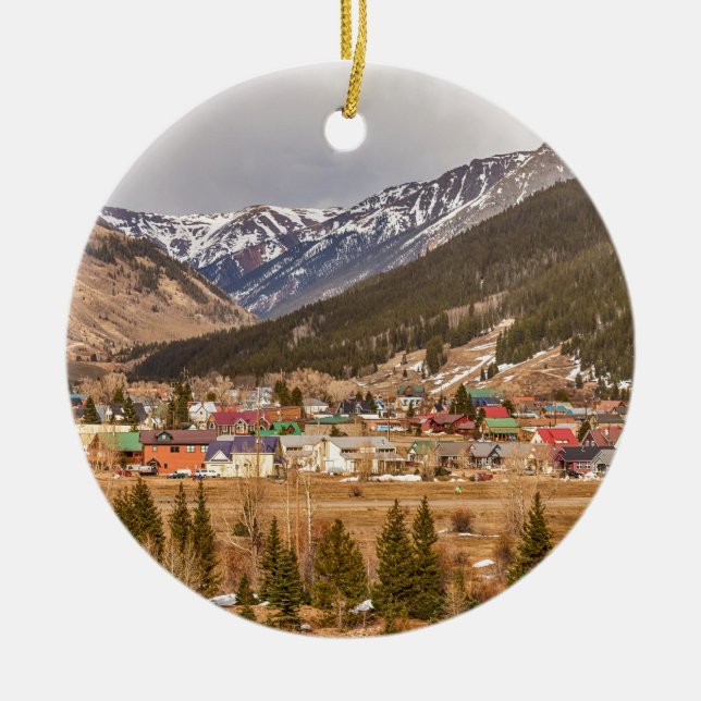 Schönes Silverton Colorado Keramik Ornament (Vorne)