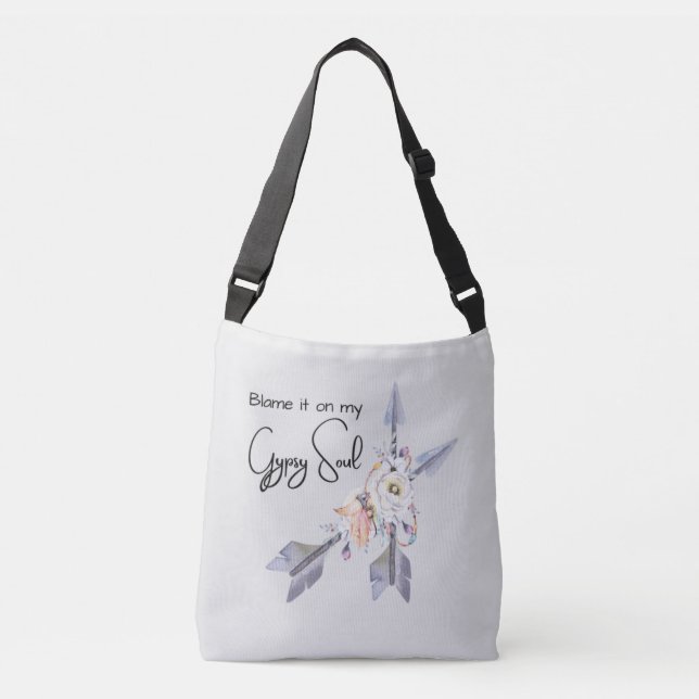 Schönes "Sinti und Roma Soul" Crossbody Tote Bag Tragetaschen Mit Langen Trägern (Vorderseite)