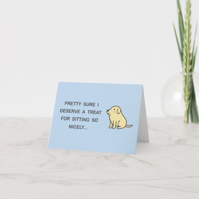 Schönes Sitzen Feiertagskarte (Vorderseite)