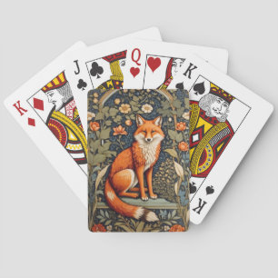 Schönes Sitzen Red Fox William Morris Inspiriert Spielkarten