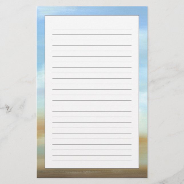 Schönes Skyscape mit flaumigen Wolken Briefpapier (Vorderseite)