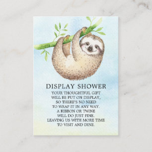 Schönes Sloth Baby Duschgeschenk Display Begleitkarte