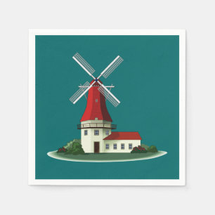 Schönes Smock Windmill Serviette