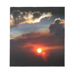 schönes Smokey-Sonnenuntergang Foto Notizblock
