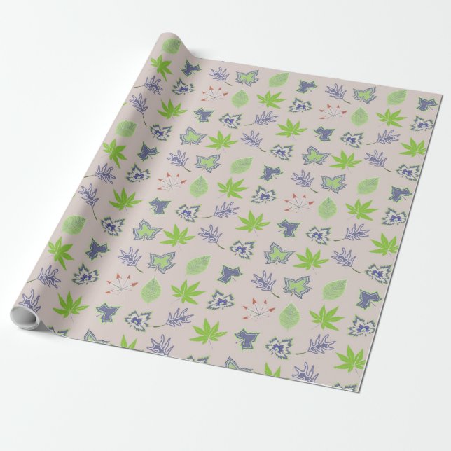 Schönes Sommermuster Geschenkpapier (Ungerollt)