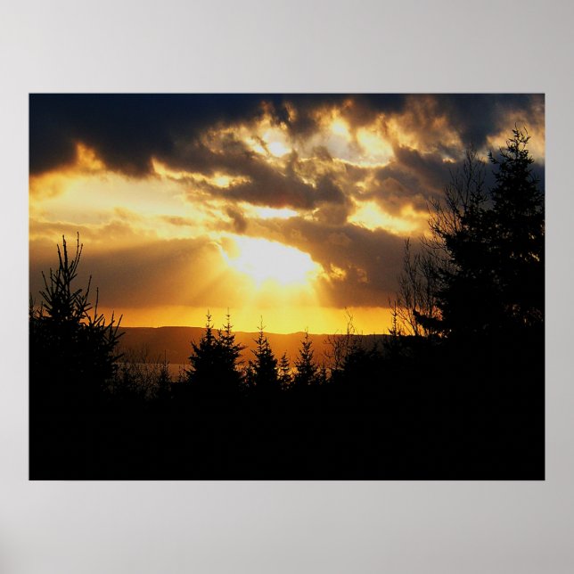 Schönes Sonnenaufgang-Poster Poster (Vorne)
