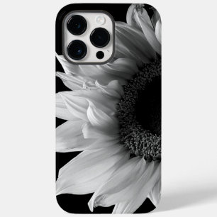 Schönes Sonnenblumenportrait in Schwarz und Weiß Case-Mate iPhone 14 Pro Max Hülle