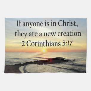 SCHÖNES SONNENHAUS 2 KORINTHIANER 5:17 DESIGN KÜCHENTUCH