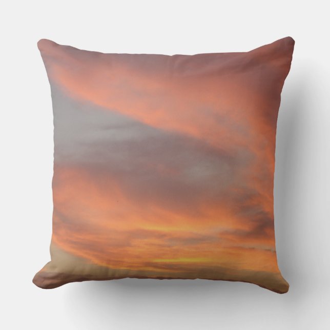 Schönes Sonnenuntergang-Baumwollkissen Kissen (Vorderseite)