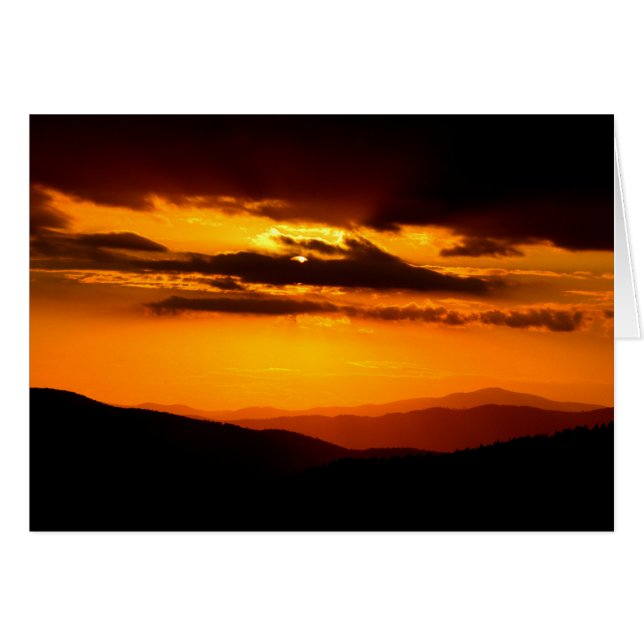 Schönes Sonnenuntergang-Foto (Vorderseite (Horizontal))