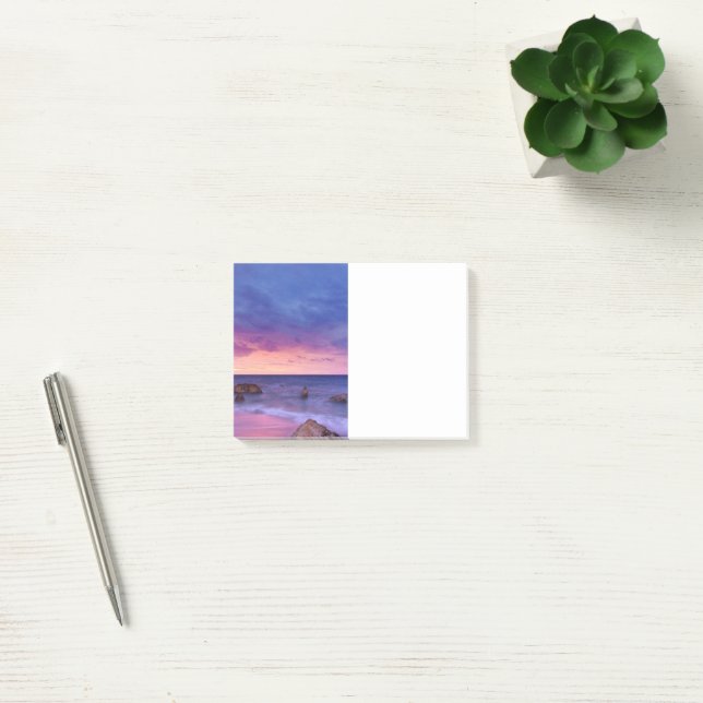 Schönes Sonnenuntergang Küstenbild Post-it Klebezettel (Büro)