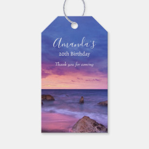 Schönes Sonnenuntergang Küstenfotografie Danke Geschenkanhänger