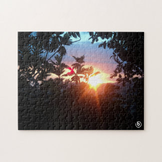 Schönes Sonnenuntergang-Puzzlespiel Puzzle