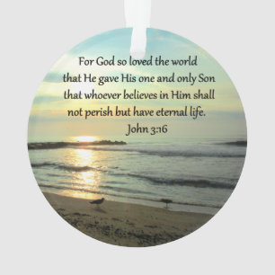 SCHÖNES SONNENUNTERNEHMEN JOHN 3:16 DESIGN ORNAMENT