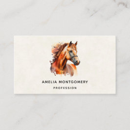 Schönes Sorrel Pferde Portrait Visitenkarte