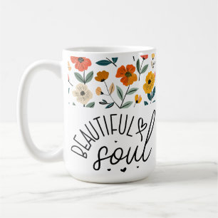 Schönes Soul Blumengrafik Design Inspiration Kaffeetasse