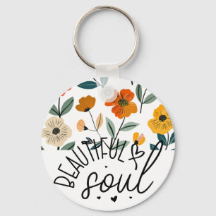 Schönes Soul Blumengrafik Design Inspiration Schlüsselanhänger
