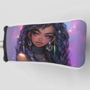 Schönes stilvolles Braided Hair Anime Girl Golf Headcover