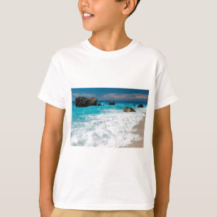 Schönes Strandwasser Surf Aloha Hawaiian Wedding T-Shirt