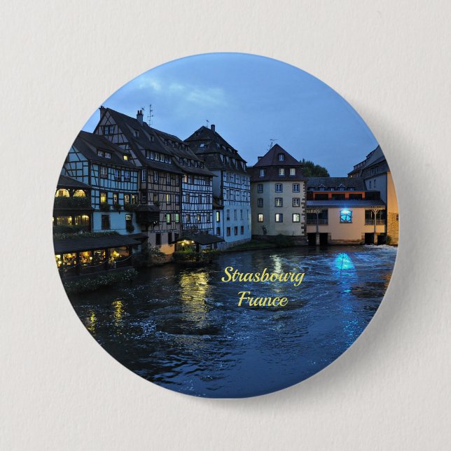 Schönes Straßburg, Frankreich Button (Vorderseite)