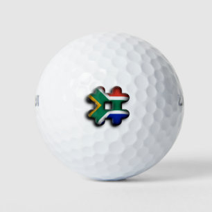 Schönes Südafrika Hashtag Flaggenmuster Art Golfball