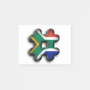 Schönes Südafrika Hashtag Flaggenmuster Art Post-it Klebezettel