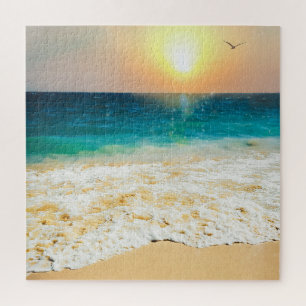 Schönes Summer Beach Sunset Foto Puzzle