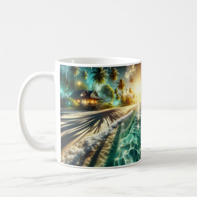 Schönes Sunset Beach House Kaffeetasse (Links)