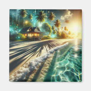 Schönes Sunset Beach House Magnet