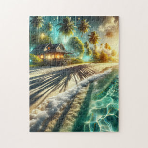 Schönes Sunset Beach House Puzzle