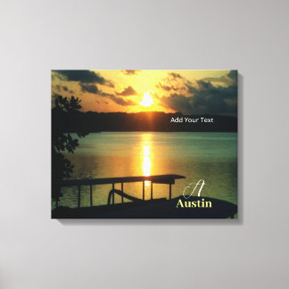 Schönes Sunset Sea Sky Beach Boot in Bali Custom Leinwanddruck