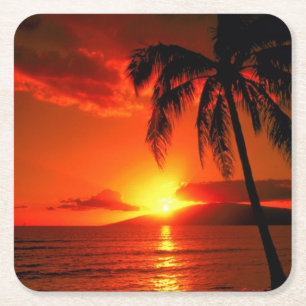 Schönes Sunset Untersetzer Set