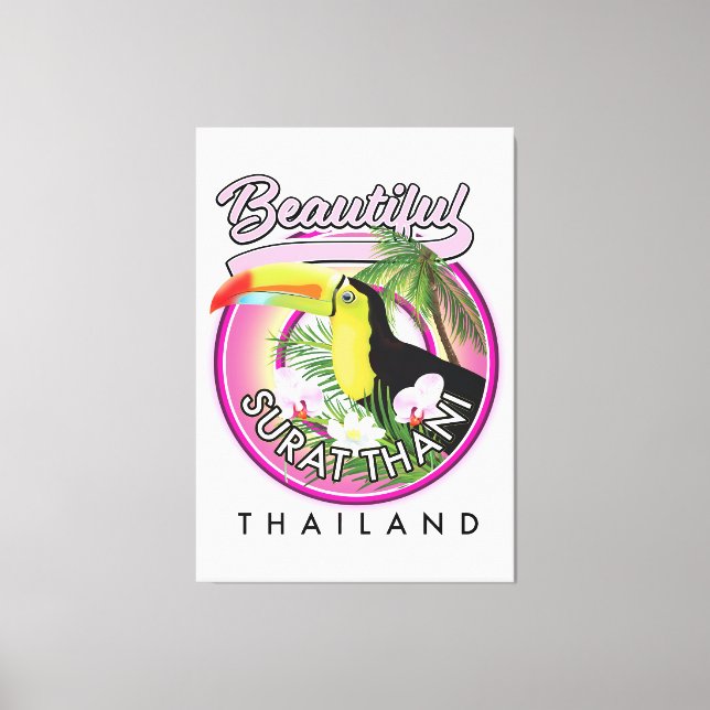 Schönes Surat Thani Thailand Logo Leinwanddruck (Vorderseite)