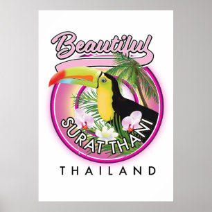 Schönes Surat Thani Thailand Logo Poster