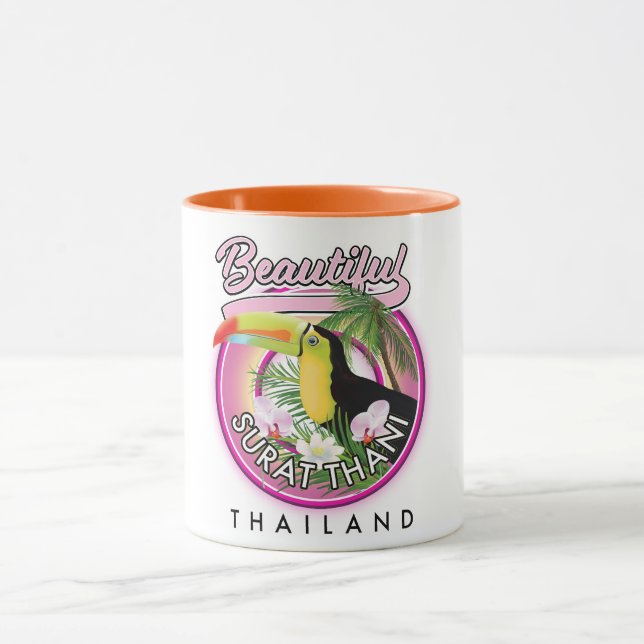 Schönes Surat Thani Thailand Logo Tasse (Zentrum)