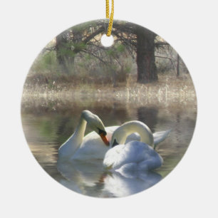 Schönes Swan Couple Xmas Ornament