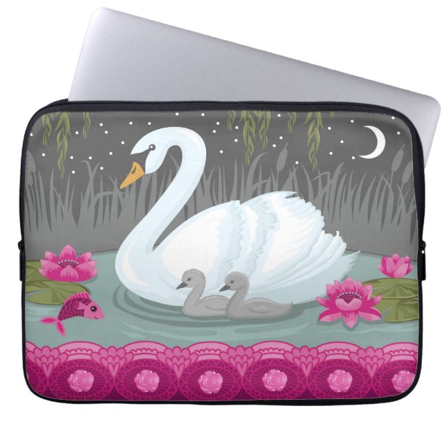 Schönes Swan Laptop Sleeve (Vorderseite)