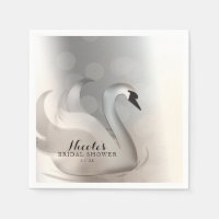 Schönes Swan White & Silver Elegantes Party