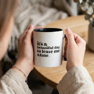 Schönes Tag Lass Mich Allein Retro Zitat Tasse