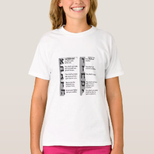 Schönes Tapestry der hebräischen zehn Gebote T-Shirt