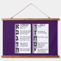 Schönes Tapestry der hebräischen zehn Gebote