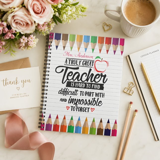Schönes Teacher-Wertungsangebot Notizblock (Tza her notebook. )