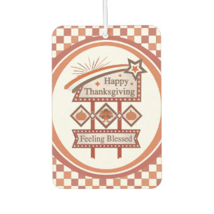 Schönes Thanksgiving Gefühl Gesegnet Retro Schild Autolufterfrischer