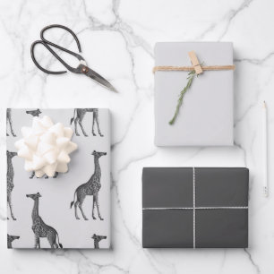 Schönes Thema Giraffe Geschenkpapier Set