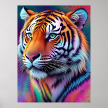 Schönes Tie-Dye-Tiger-Muster-Kunstwerk