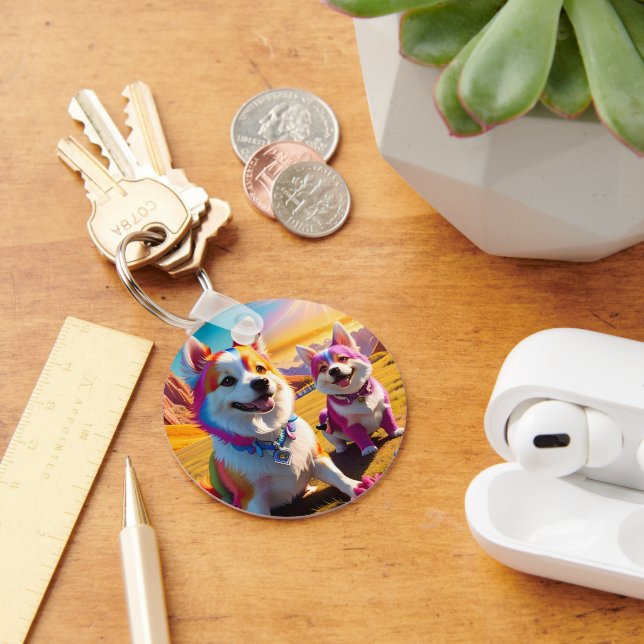 Schönes Tier Vier Schlüsselanhänger (Schreibtisch)