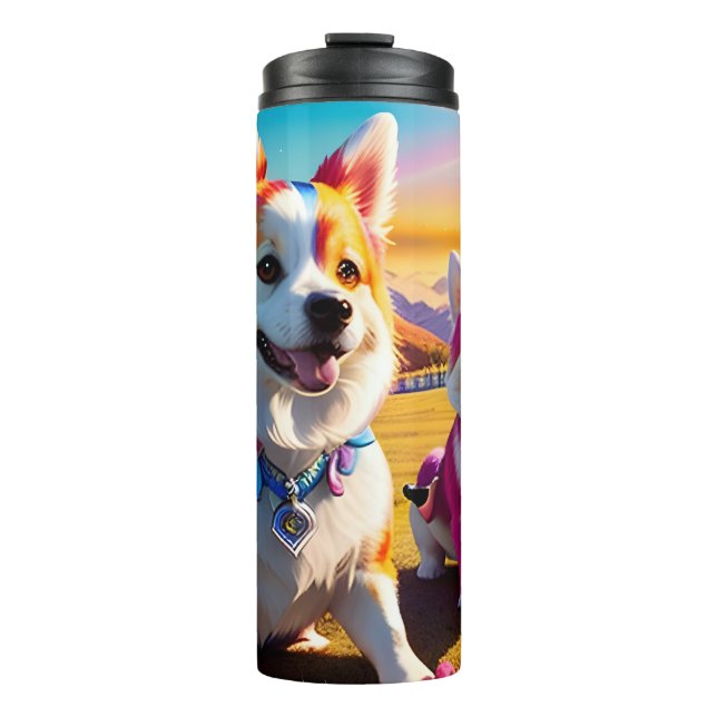 Schönes Tier Vier Thermosbecher (Vorderseite)